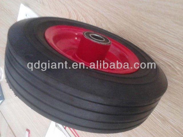 8" children's wagon solid rubber wheel with PP rim