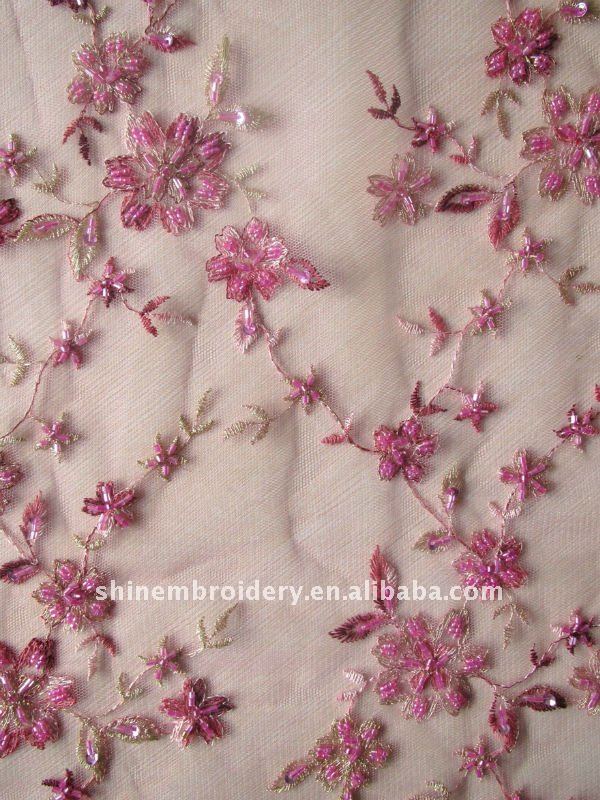 Light Pink Tulle Fabric With Handwork Embroidery Designs Light Pink Tulle Fabric With Handwork Embroidery Designs Beaded Sequined For Dress