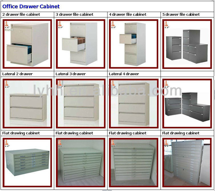 Durable Metal File Cabinet Dividers Plastic Vertical Office