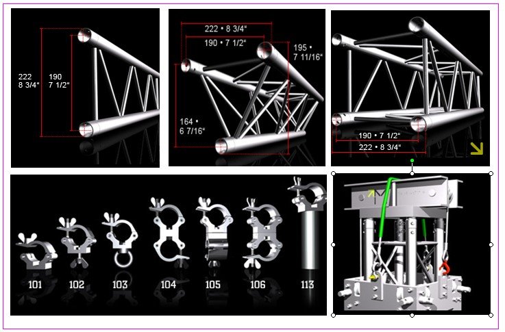 Lighting Rigging Systems For Theatre Studio Display Truss Aluminium Product Lighting Rigging Systems For Theatre Studio Display Truss Aluminium Product