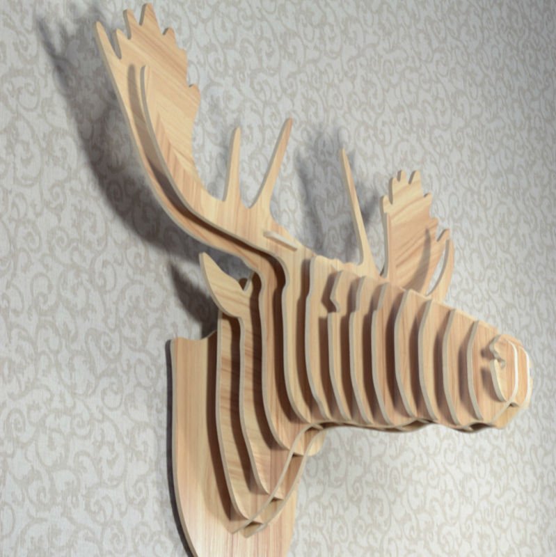 Wooden Decoration  Deer  Head  Wall  Decoration  Buy Modern 