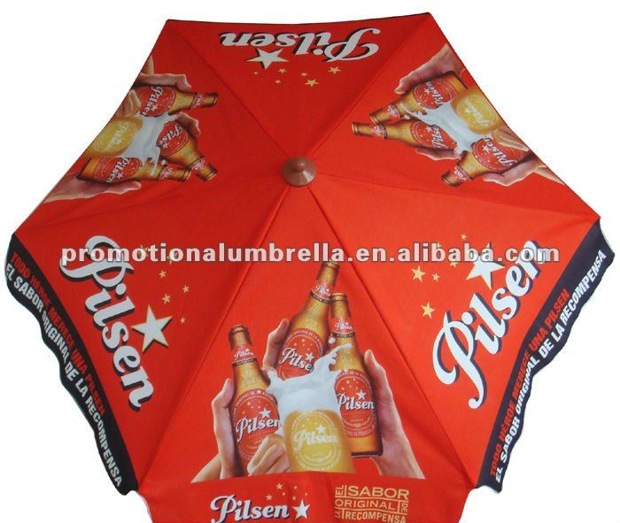 Full Color Printing Beer Advertising Aluminum Patio Garden Parasol