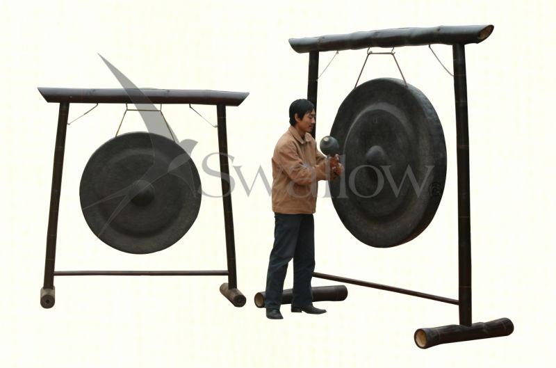 Musical Instrument Vietnamese Big Metal Gong With Bamboo Stand Buy