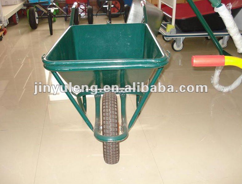 WB6414 Plastic tray cheap wheel barrow for garden farm wheelbarrows hand trolley gadern trolley
