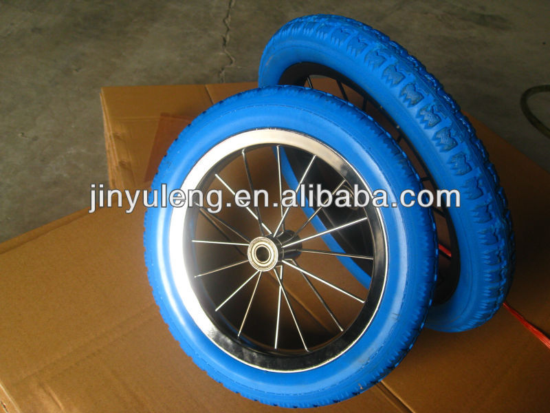 12/14 inches puncture proof alloy PU foam child bicycle wheel kid bike wheel Baby carrier wheel solid wheel