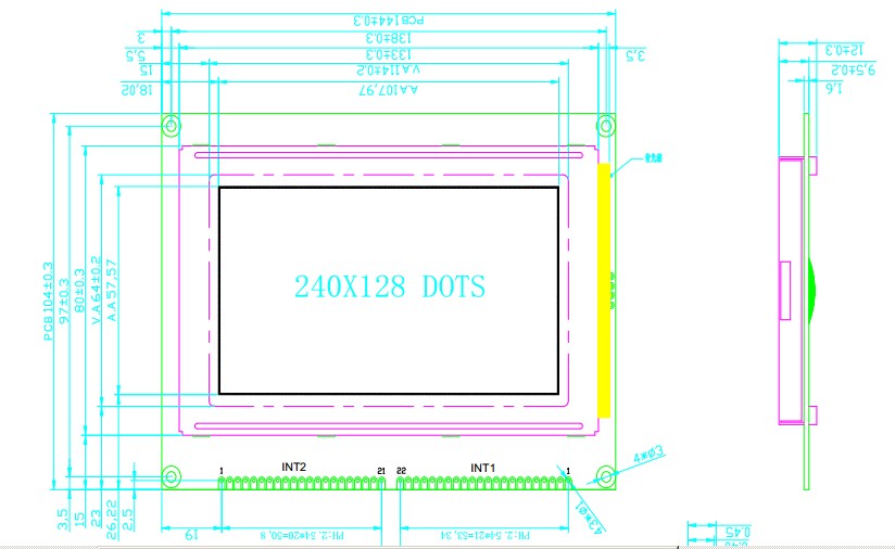 240x128 Lcd 240x128 Graphic Lcd Display Module