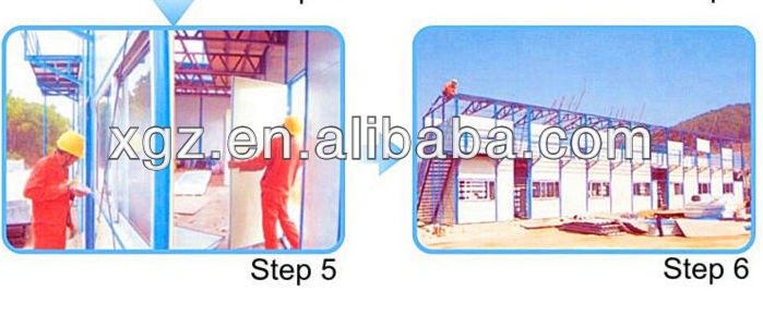 Pitched roof steel structure house prefabricated