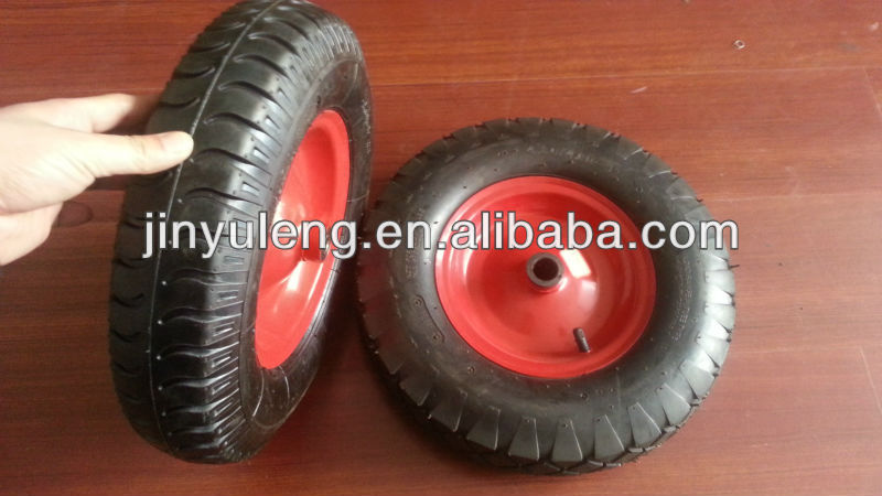 4.80-/4.00-8 rubber wheel /pneumatic wheel ,for wheel barrow ,handcart,trolley ,lug pattern
