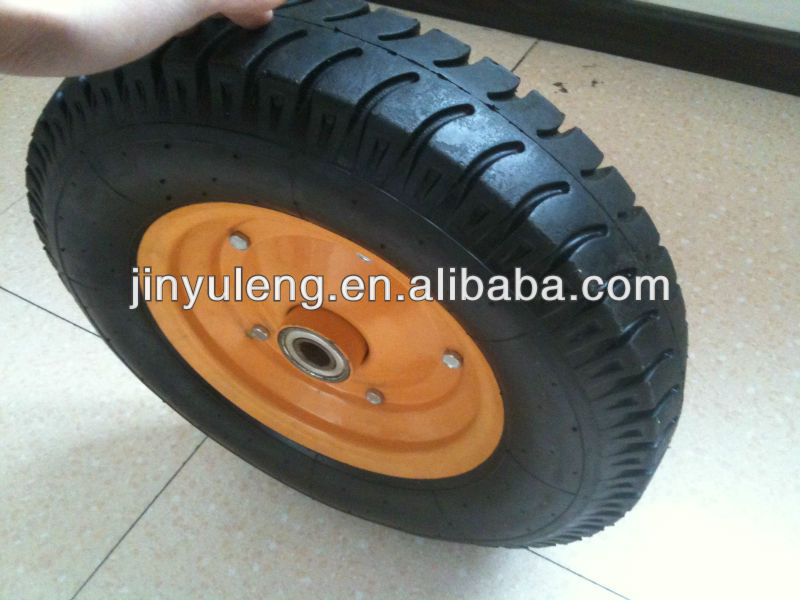 4.80-/4.00-8 rubber wheel /pneumatic wheel ,for wheel barrow ,handcart,trolley ,lug pattern