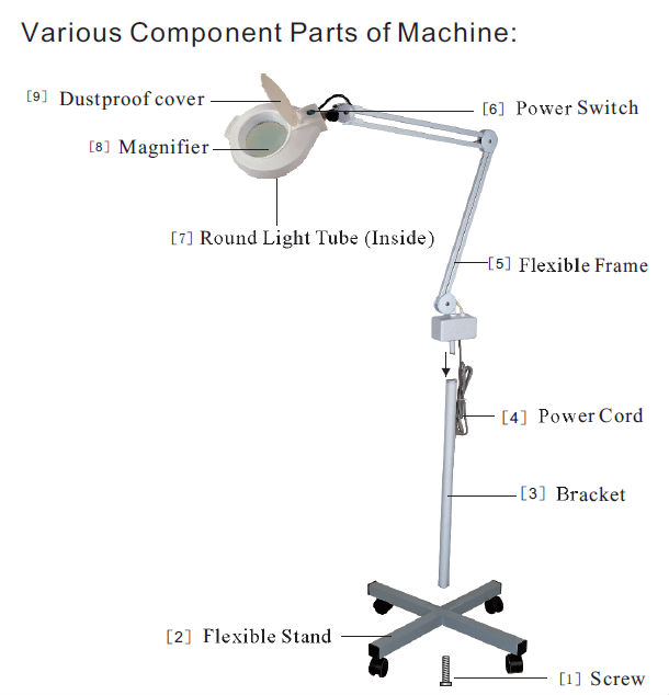 A607 10x Magnifier Lamp Beauty Lamp Buy Magnifying Lamp Parts