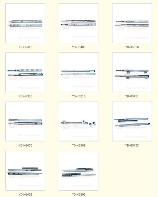 Yd Hg453 45mm Ball Bearing Full Extension Undermount Drawer Slide