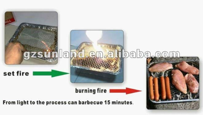 Jetable Barbecue/'s Instant Grill Charcoal jeter cuisiner en plein air Camping