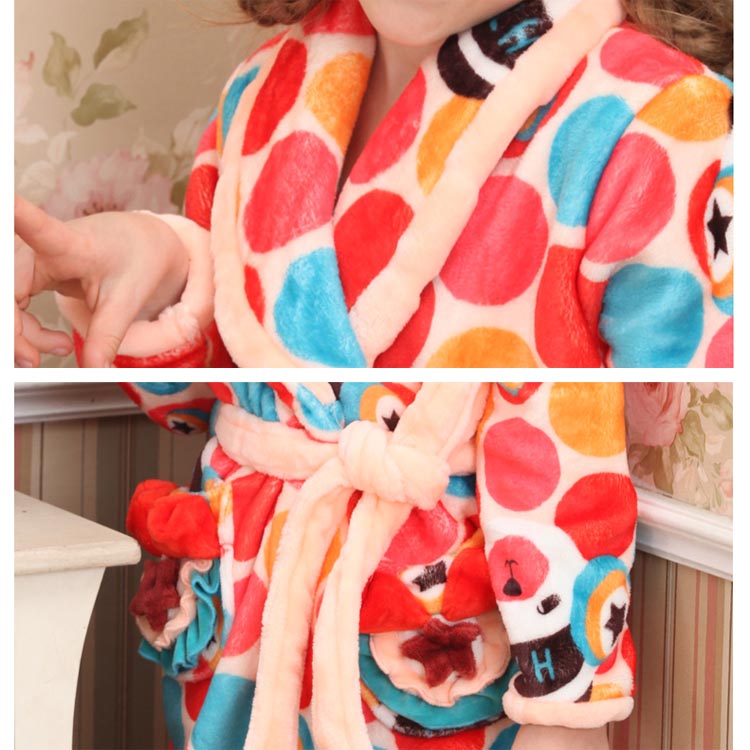 100 Polyester Loop Terry Thick Fleece Cute Bathrobe For Girls Buy Cute Bathrobe For Girls