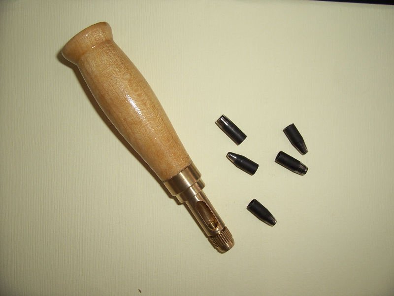 Hole Screw Punch Set Wood Handle With 2.5mm5mm Punch Manual Pressed