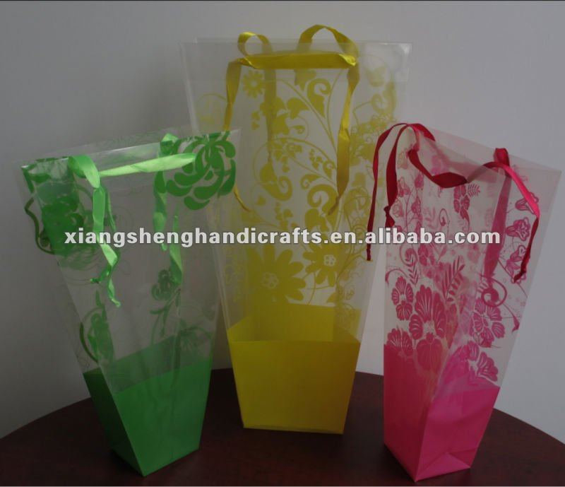 Pp Flower Carry Bag Buy Flower Vase Bag,Plastic Flower Bags,Beach