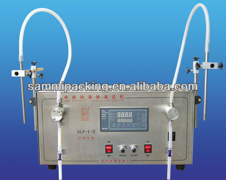 GIF-I-II Double Head Gear pump liquid , edible oil ,juice, perfume, ink, water filling machine