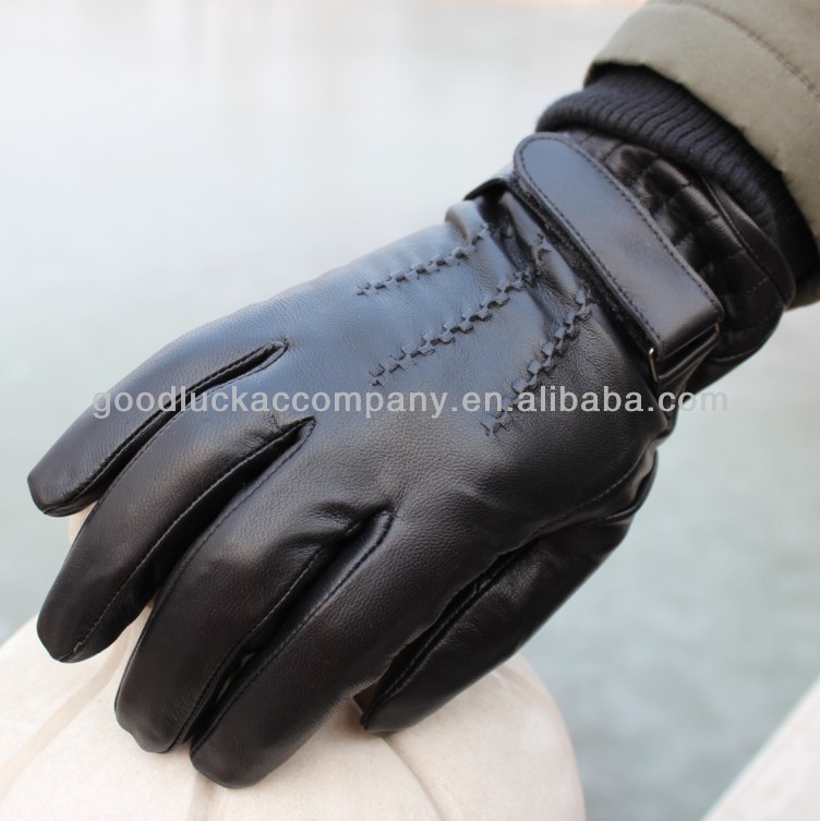 Fashion Touch Screen Mens Leather Gloves