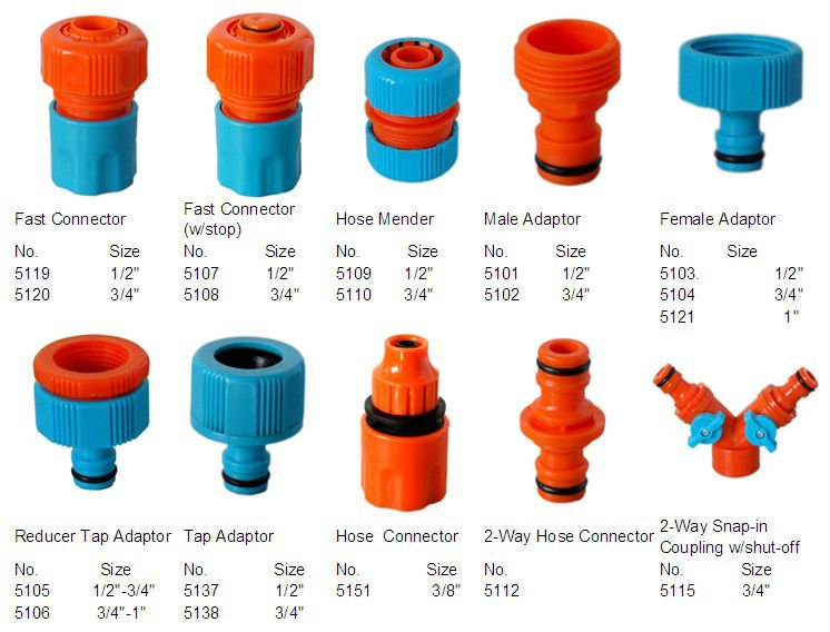 4 Way 1/2" 3/4" Outdoor Water Tap To Garden Hose Lock ...