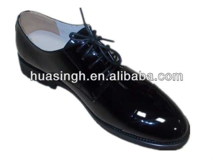 patent leather police shoes
