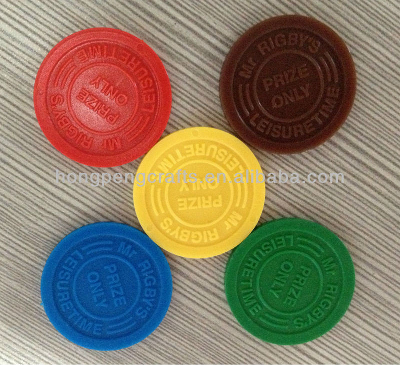 Colored embossed plastic token/coin, View plastic coins, WZHP Product