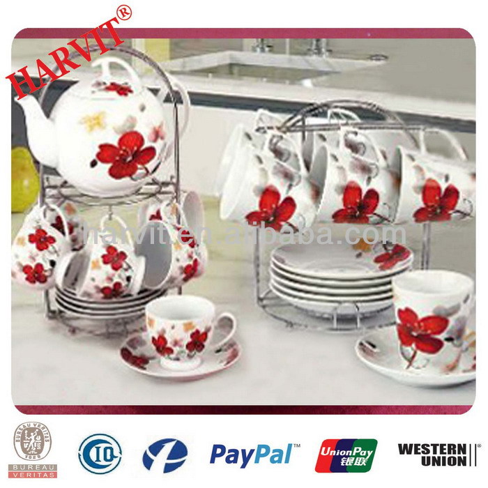 Colorful Tea Cups Saucers Set Coffee Mug Cup Sets With Stand Colorful Tea Cups Saucers Set Coffee Mug Cup Sets With Stand