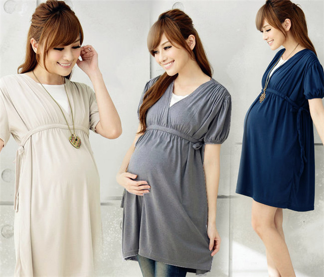 Grátis frete verão grávida vestido de maternidade vestido