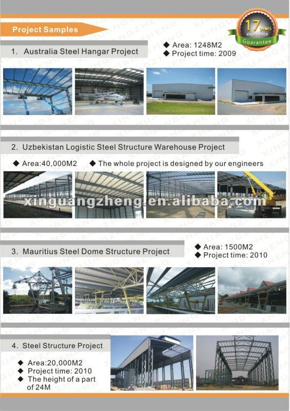 Steel structure warehouse/building/garage/poultry shed/super market