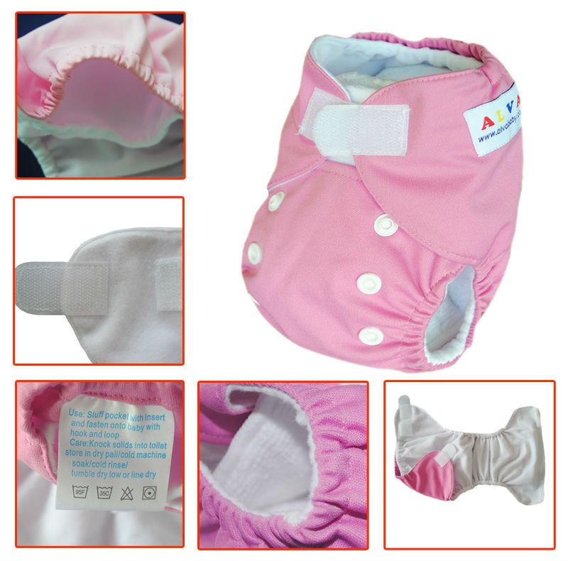 New Born Alva Cloth Diaper Hook And Loop Fastener One Size Baby Diaper ...