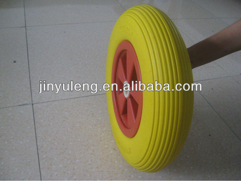 4.80/4.00-8 pu solid foam wheels can use for tolly ,flat wheel, beach wheel for beach trailer / trolley