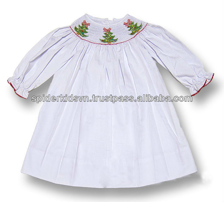 smocked christmas dresses for babies