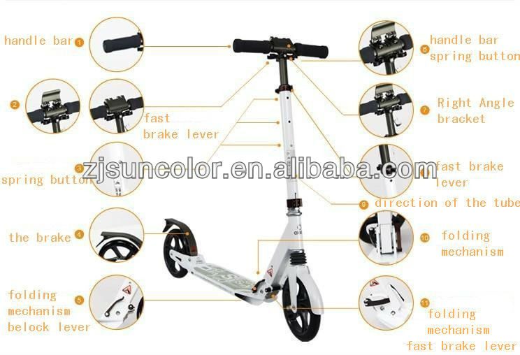 Good Quality Big 200mm Wheel Foot Kick Scooter For Adult View Big Good Quality Big 200mm Wheel Foot Kick Scooter For Adult View Big