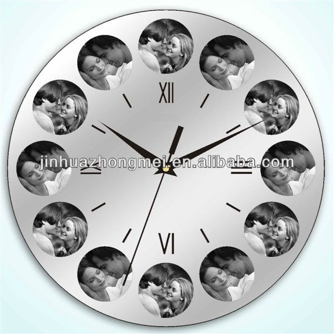 Mirrored Wall Clock latest wall clock with photo frame/modern wall clocks/ mirrored Mirrored Wall Clock latest wall clock with photo frame/modern wall clocks/ mirrored