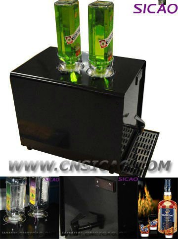 2 Bottles Ice Shot Machine Dispenser Liquor Chiller,Cold 