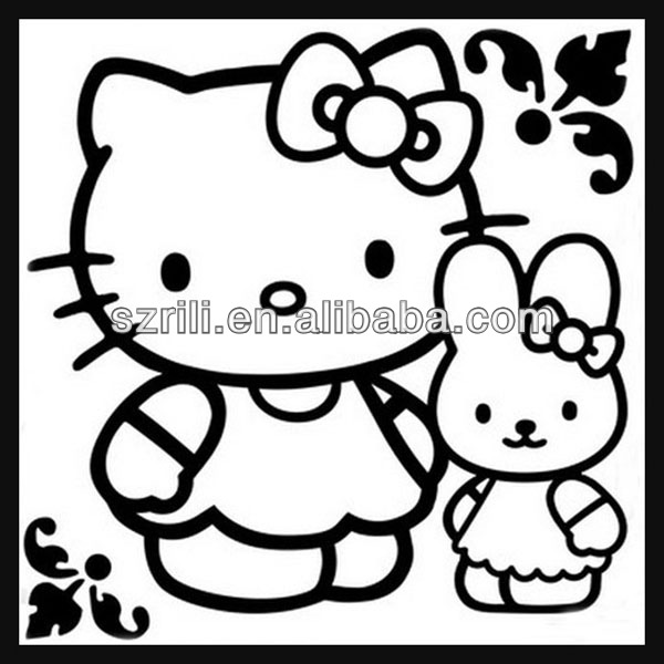 Contoh Gambar Hello Kitty Untuk Mewarnai