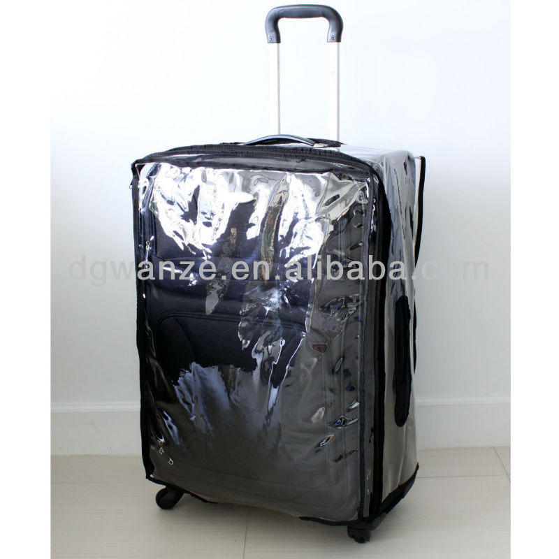 clear plastic suitcase