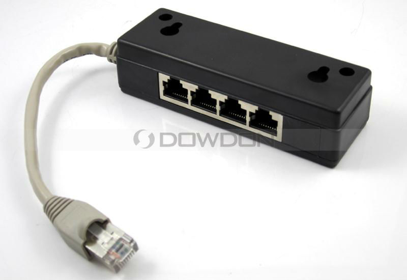 Splitter 4 Port Connector Rj45 Network Lan Extender ... wiring rj45 modular plug 