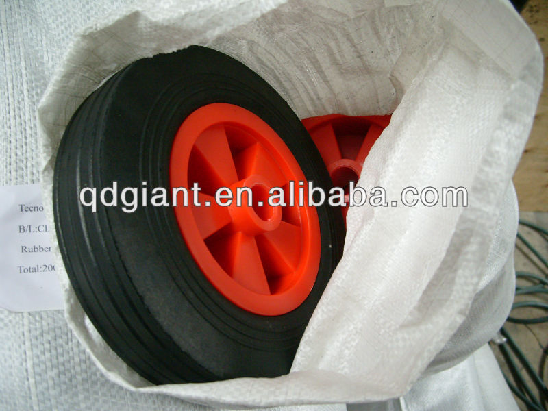 Qingdao supply small rubber wheel 200mm