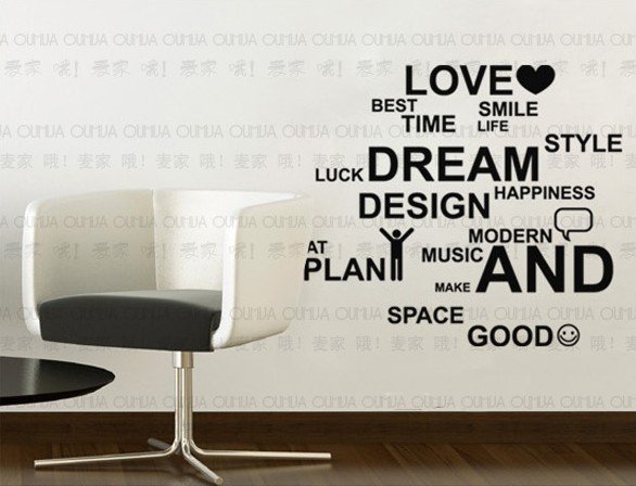 Wall Decor Words Room Ornament Sticker Paper Wall Decor Aliexpress Words Diy Decal