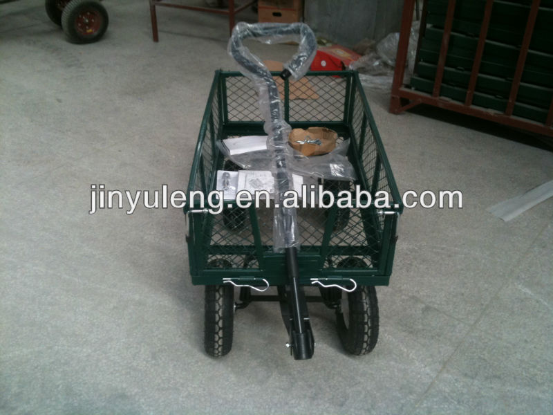 TC1840 metal Garden rolling Tool Cart wheelbarrow folding wagon mini dump cart