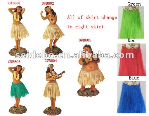 hula girl dash ornament