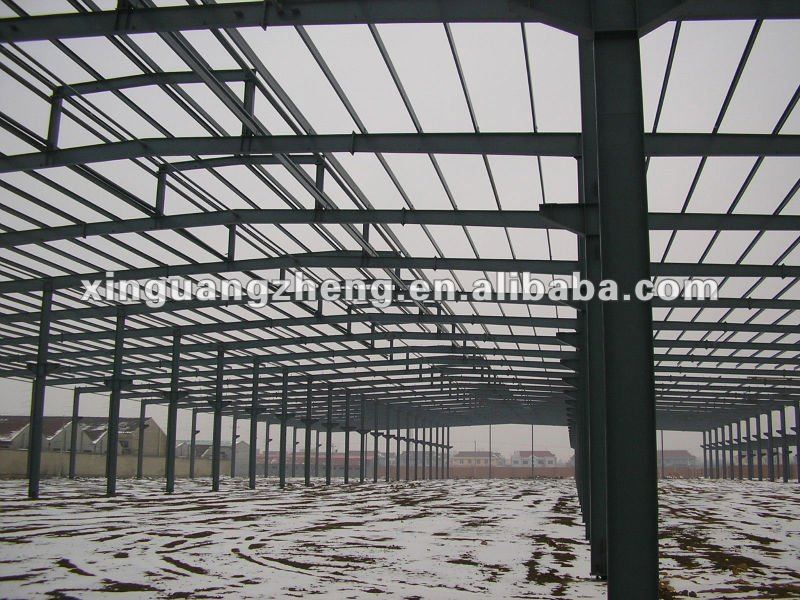 prefabricated wide span light steel frame structure building shed