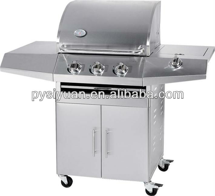 Outdoor Harga Murah Komersial Listrik Stainless Steel 3 Burner Dapur Bbq Grill Dengan Sisi Oven Yang Dibuat Di Cina Buy Komersial Listrik Bbq Gas Grill 3 Burner Bbq Grill Piring Untuk Kompor