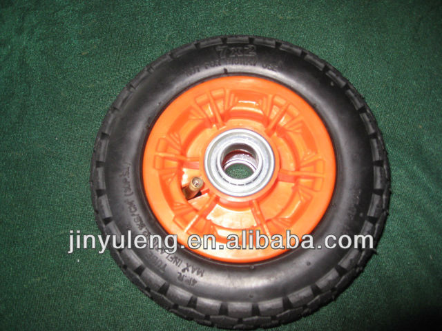 7x2 pneumatic rubber wheel for tool cart