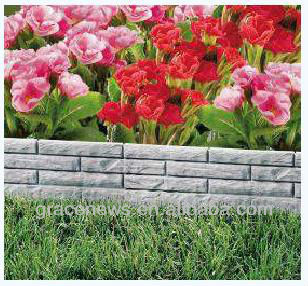 Rock/stone Effect Lawn Edging Border - Buy Plastic Lawn Border,Natural