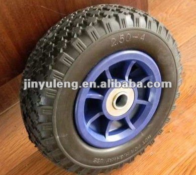 10 inch 4.10/3.50-4 plastic rim Pneumatic air rubber wheel for toy car hand truck castor