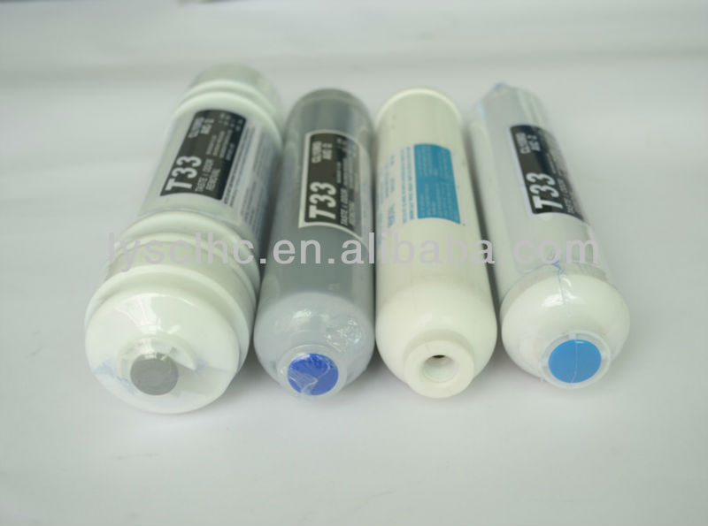 Quick Connect T33 filtro Post Pre Active Carbon Water Cartridge Filter Element
