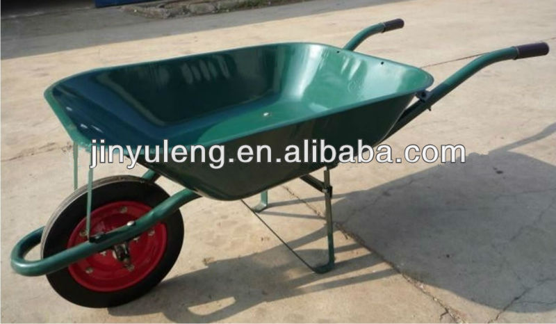 WbB6501 wheelbarrow with puncture proof solid rubber wheel concrete wheel barrow trolley handcart pushcart