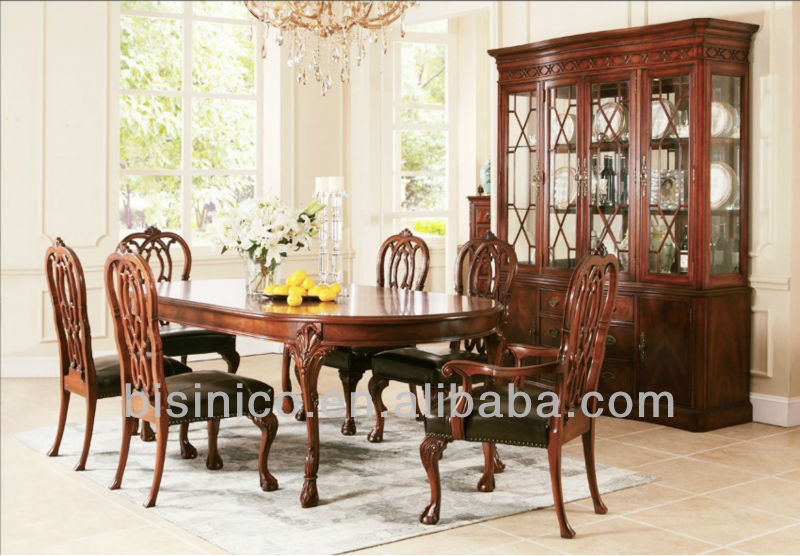 Noble Y Elegante Madera Elíptica Mesa De Comedor W Silla,Estilo ... Noble Y Elegante Madera Elíptica Mesa De Comedor W Silla,Estilo ...