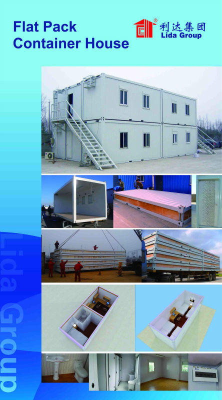 Senegal flatpack modular container house for labor camp building temporary facility