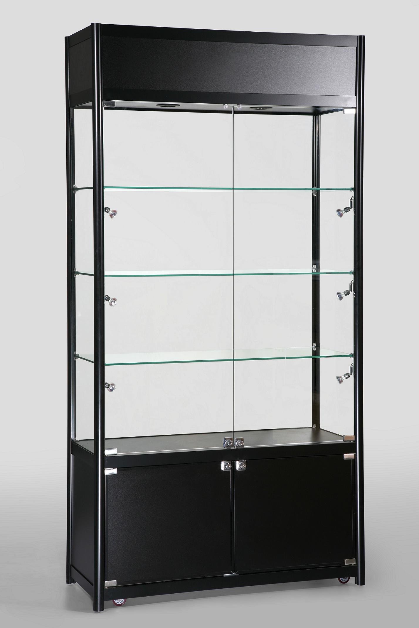Black Gloss MdfDisplay Glass Cabinet Swc1000tc Buy Hobby Shop